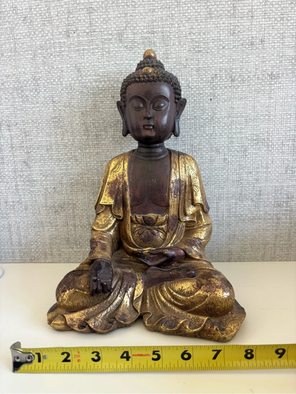 Z Gallerie Resin Buddha gold leaf. Decorative Home Art.